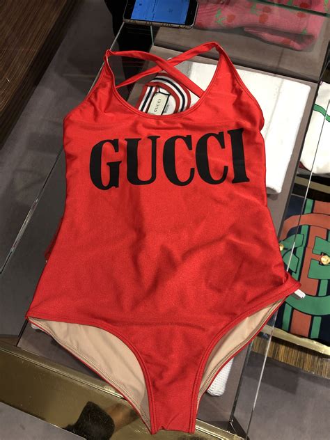 gucci bathing suit red|Gucci bikini etsy.